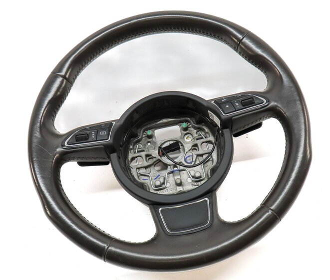 Thumbnail 3: 12-18 AUDI A6 A7 S6 S7 RS7 (C7 4G8) 3-SPOKE STEERING WHEEL w/ PADDLES (BROWN)