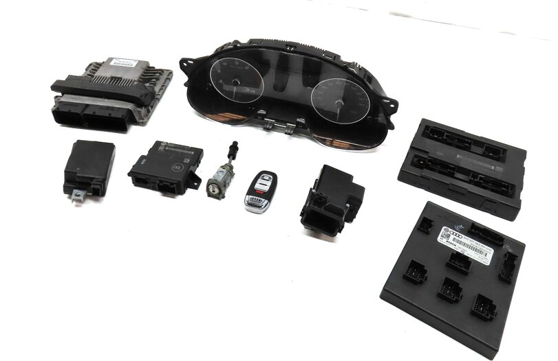 2014 AUDI S4 (B8 8K) 3.0L SUPER CTUB ECM SPEEDOMETER BODY ENGINE MODULE KEY SET