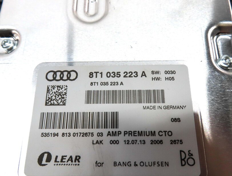 Thumbnail 5: 13-17 AUDI A4 S4 A5 S5 RS5 Q5 Q7 (B8 8K 8R 4M) BANG & OLUFSEN AUDIO AMP AMPLIFER