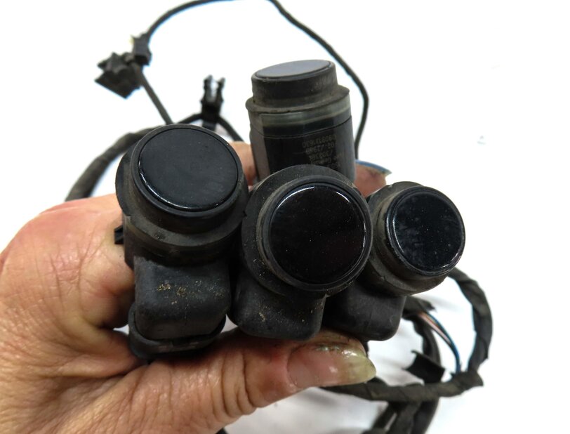 Thumbnail 5: 2014 AUDI S4 (B8 8K) REAR PARK ASSIST PDC SENSOR SET4 (BLACK) w/ WIRE HARNESS