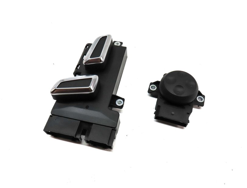 2014 AUDI S4 (B8 8K) FRONT RIGHT SEAT ADJUST SWITCH w/ LUMBAR (BLACK & SILVER)