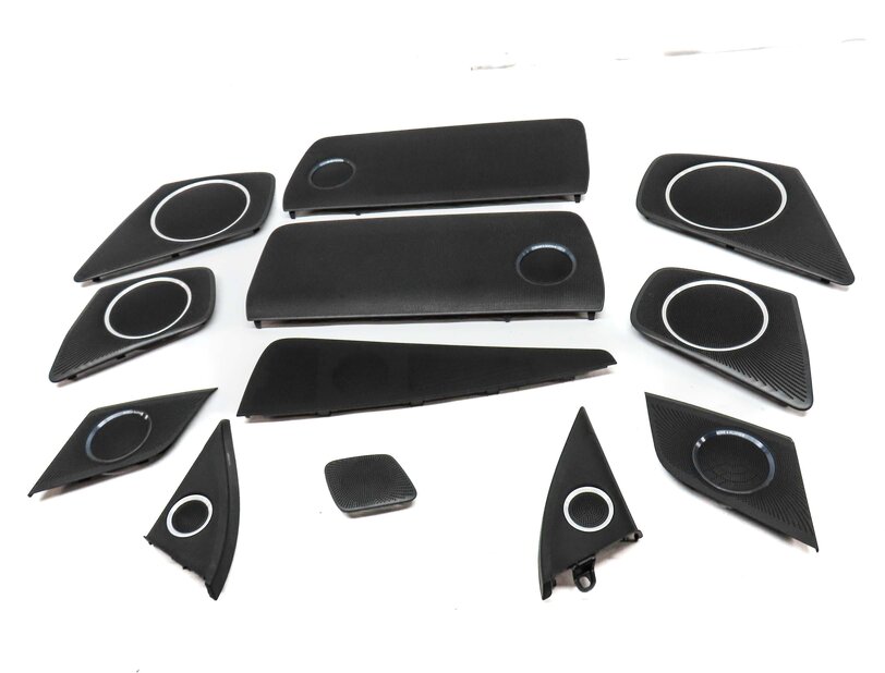 Thumbnail 2: 2014 AUDI S4 B8 8K FRONT REAR LEFT RIGHT BANG & OLUFSEN SPEAKER GRILLE COVER SET
