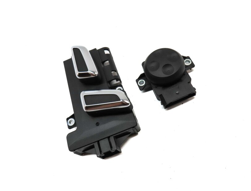 Thumbnail 3: 2014 AUDI S4 (B8 8K) FRONT LEFT SEAT ADJUST SWITCH w/ LUMBAR (BLACK & SILVER)