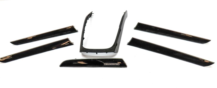 Thumbnail 2: 2014 AUDI S4 (B8 8K) FRONT REAR DOOR DASH CONSOLE CARBON FIBER TRIM SET 6