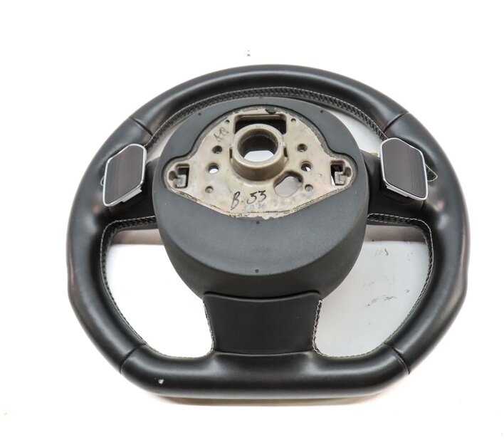 Thumbnail 5: 2014 AUDI S4 (B8 8K) 3 SPOKE FLAT BOTTOM S LINE SPORT STEERING WHEEL w/ BUTTONS