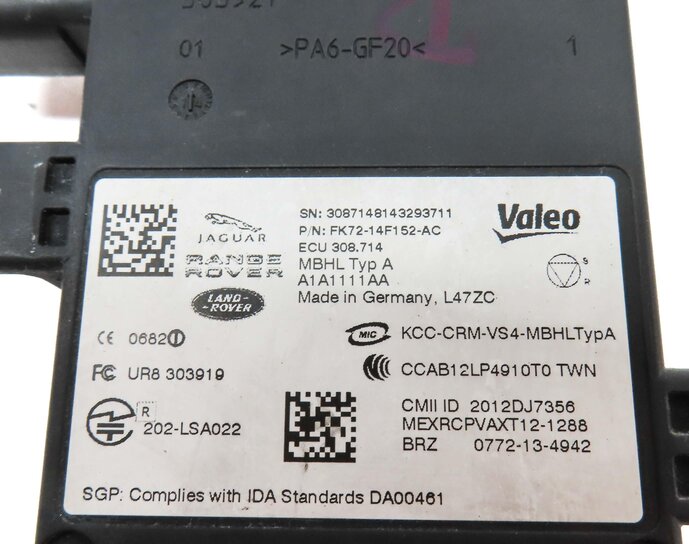 Thumbnail 4: 2015 LAND RANGE ROVER (L405) REAR RIGHT BLIND SPOT RADAR SENSOR MODULE