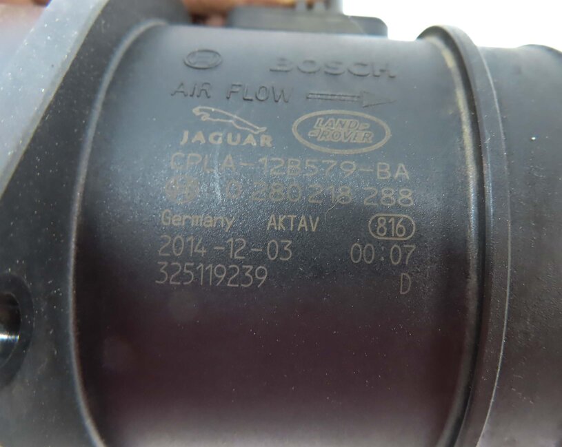 Thumbnail 7: 2013-2020 RANGE ROVER SPORT (L405 L494) 5.0L SUPERCHARGED MASS AIR FLOW SENSOR