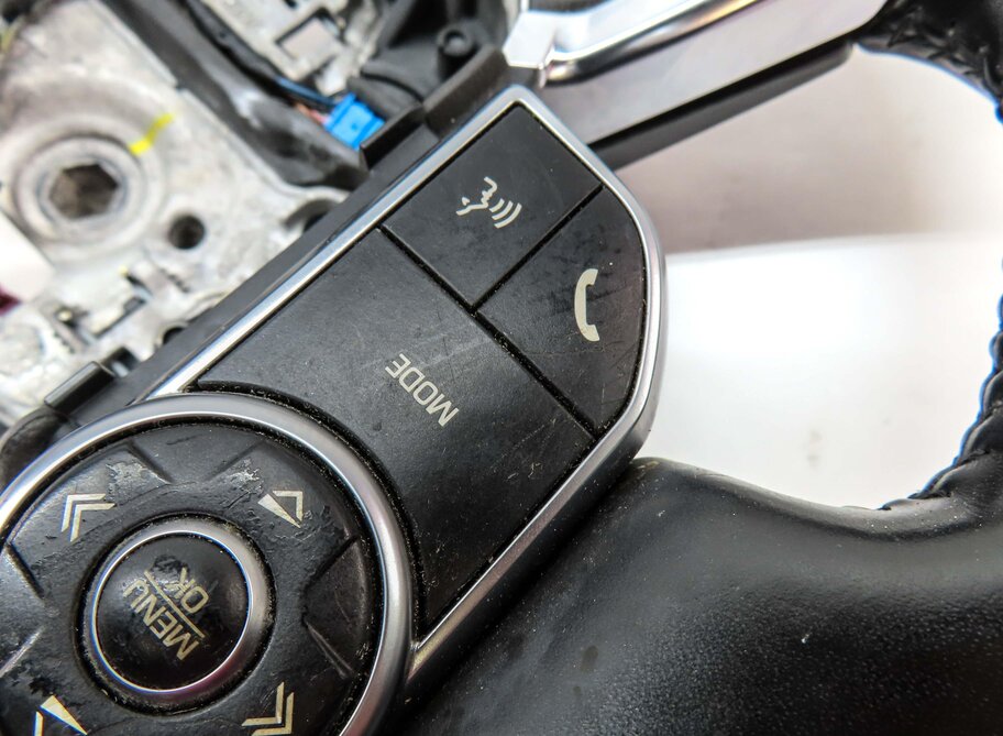 Thumbnail 8: 13-22 LAND RANGE ROVER (L405) 4 SPOKE STEERING WHEEL (BLACK w/ MACASSAR WOOD)
