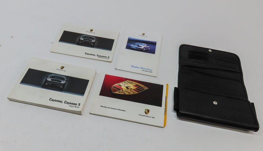 2004 PORSCHE CAYENNE (955) 4.5L NON-TURBO OWNERS MANUAL BOOKLET SET 4 w/ CASE