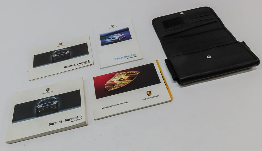 Thumbnail 3: 2004 PORSCHE CAYENNE (955) 4.5L NON-TURBO OWNERS MANUAL BOOKLET SET 4 w/ CASE