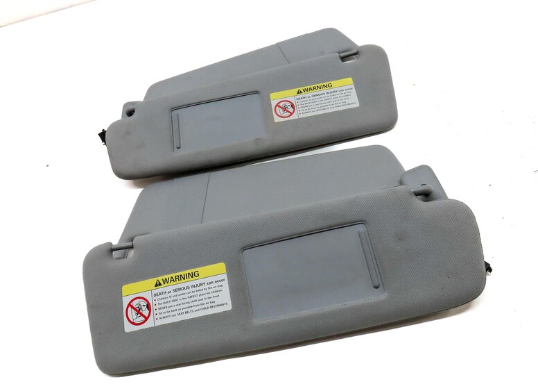 Thumbnail 3: 03-05 PORSCHE CAYENNE (955) FRONT LEFT & RIGHT DUAL FLAP SUN VISOR SET2 (GREY)