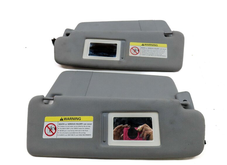 Thumbnail 4: 03-05 PORSCHE CAYENNE (955) FRONT LEFT & RIGHT DUAL FLAP SUN VISOR SET2 (GREY)