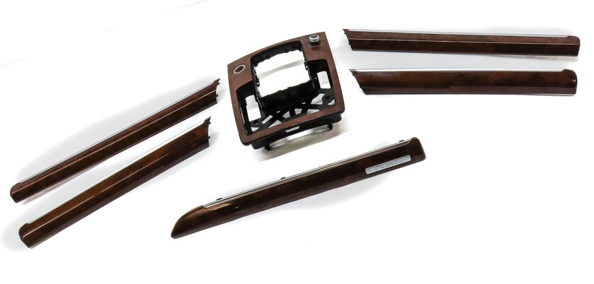 Thumbnail 21: 2011 AUDI Q7 (4L) FRONT REAR LEFT RIGHT DOOR DASH CONSOLE WALNUT WOOD TRIM SET 6