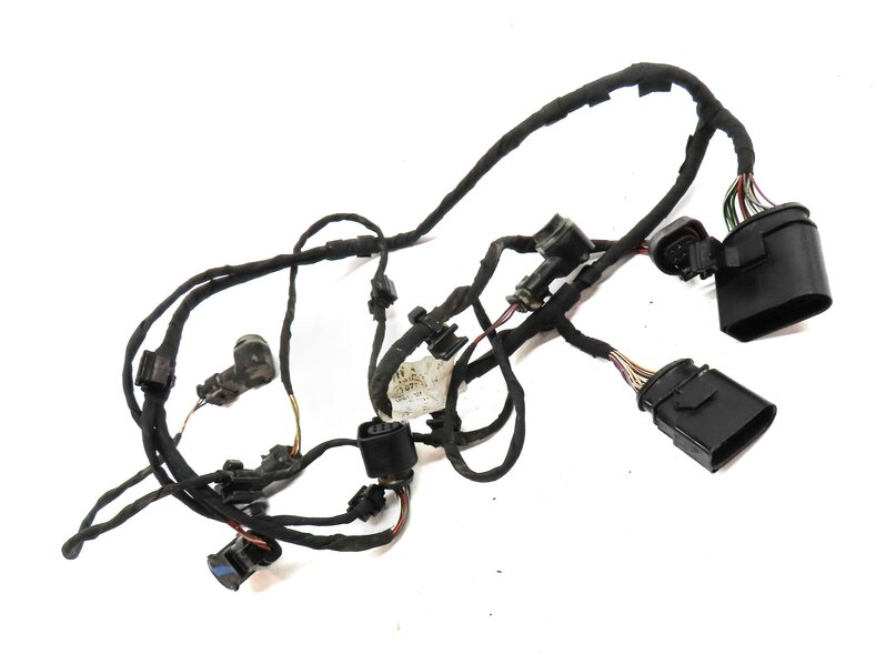 Thumbnail 3: 2011 AUDI Q7 4L REAR PARK ASSIST PDC SENSOR SET4 (BLACK) w/ WIRE WIRING HARNESS