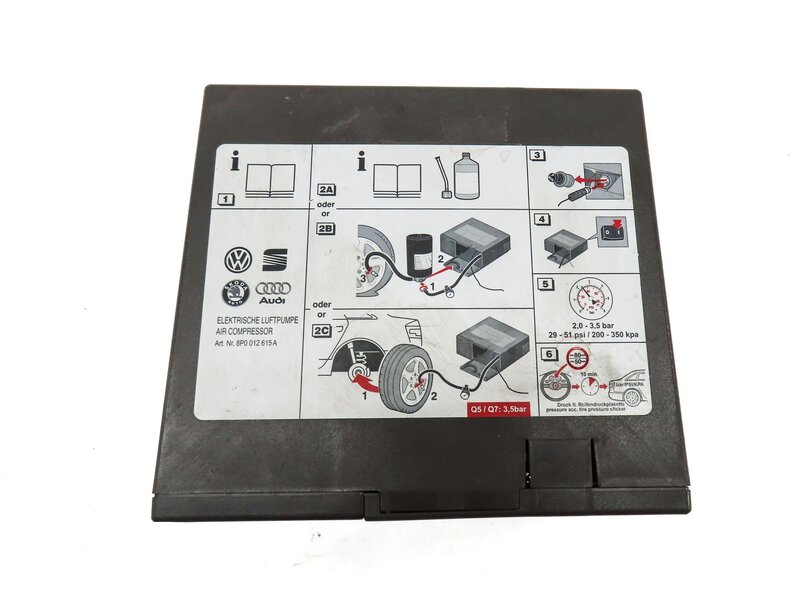 Thumbnail 4: 2011 AUDI Q7 (4L) EMERGENCY ROADSIDE SPARE TIRE 12V AIR COMPRESSOR PUMP INFLATOR