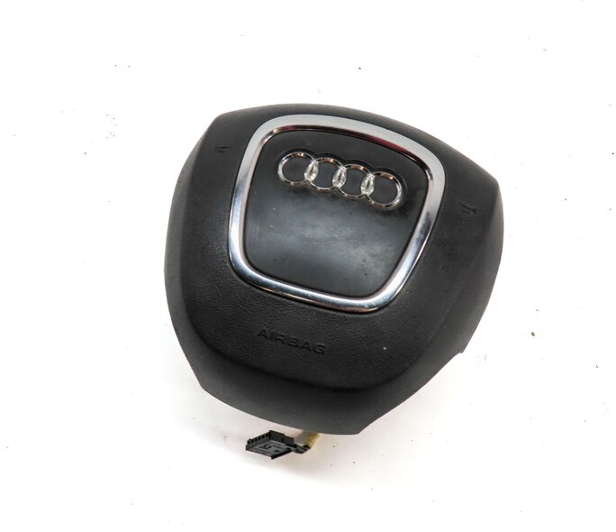 2011-2015 AUDI Q7 (4L) LEFT DRIVER STEERING WHEEL SRS AIRBAG AIR BAG (BLACK)