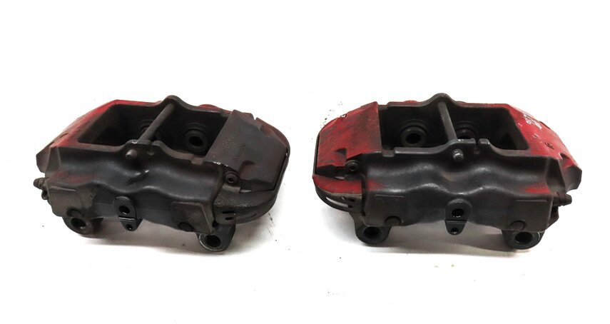 Thumbnail 4: 04-15 VW TOUAREG AUDI Q7 (4L) REAR LEFT & RIGHT DISC BRAKE CALIPER SET-2 BREMBO