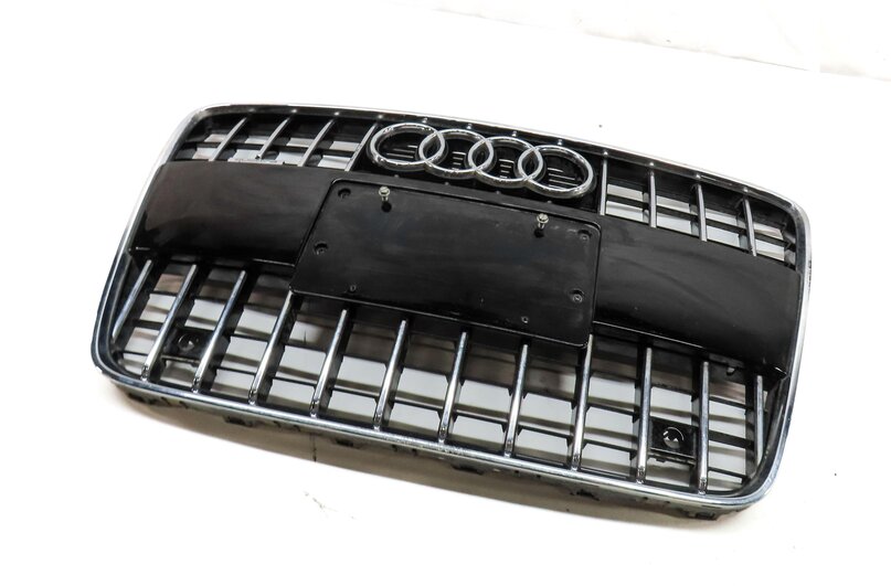 2010-2015 AUDI Q7 (4L) FRONT MAIN CENTER HOOD GRILLE AIR VENT TRIM (BLACK)
