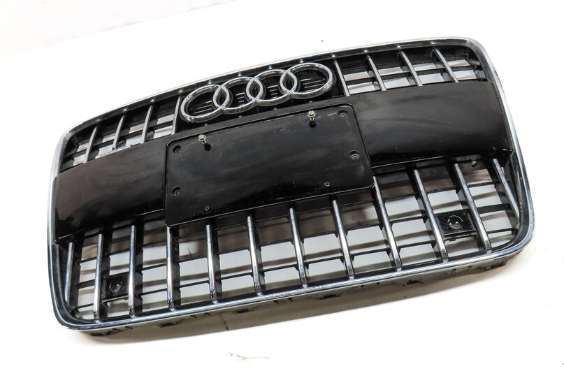 Thumbnail 3: 2010-2015 AUDI Q7 (4L) FRONT MAIN CENTER HOOD GRILLE AIR VENT TRIM (BLACK)