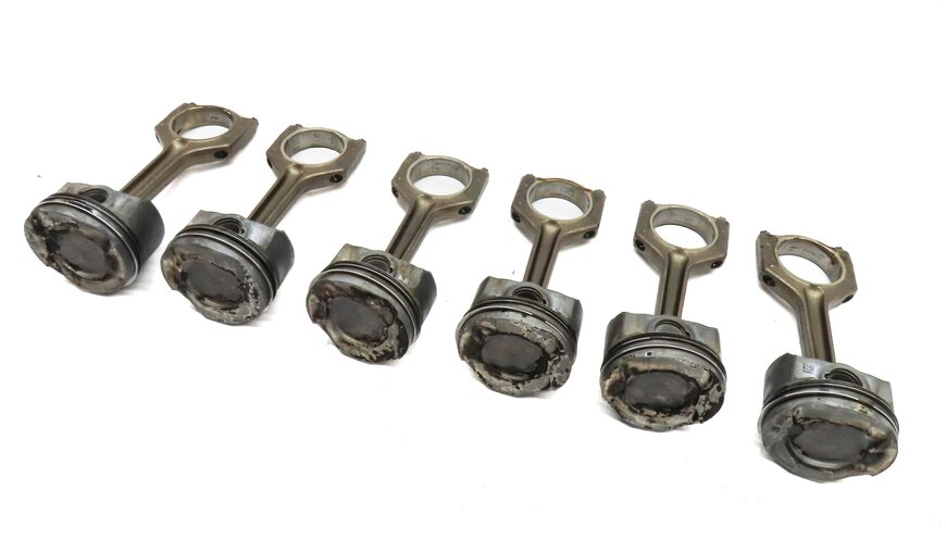 BMW 1/3/5/6/7/X1/X3/X5/X6 3.0L N55 TURBO ENGINE - PISTON w/ CONNECTING ROD SET/6
