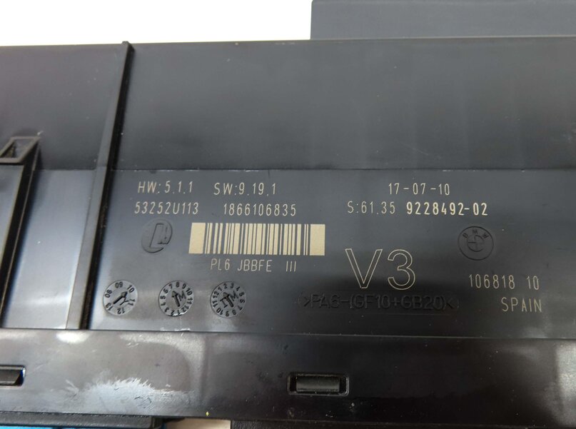 Thumbnail 4: 2010-2011 BMW 528i 535i 550i 535iGT 550iGT (F07 F10) MAIN BODY CONTROL MODULE