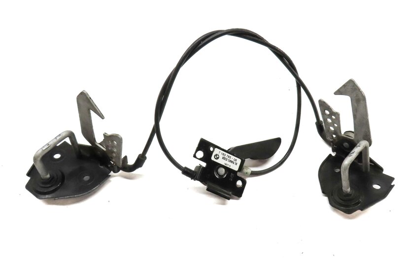 Thumbnail 2: 2011 BMW 535i SEDAN F10 HOOD LEFT & RIGHT SAFETY CATCH HOOK SET2 & LEVER & CABLE