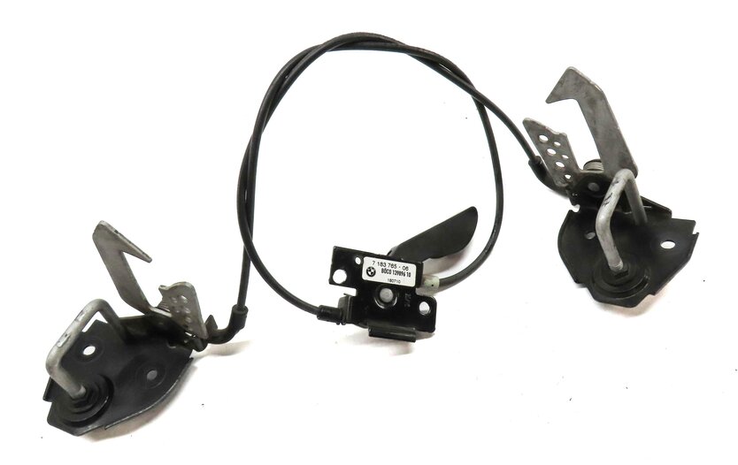 Thumbnail 3: 2011 BMW 535i SEDAN F10 HOOD LEFT & RIGHT SAFETY CATCH HOOK SET2 & LEVER & CABLE