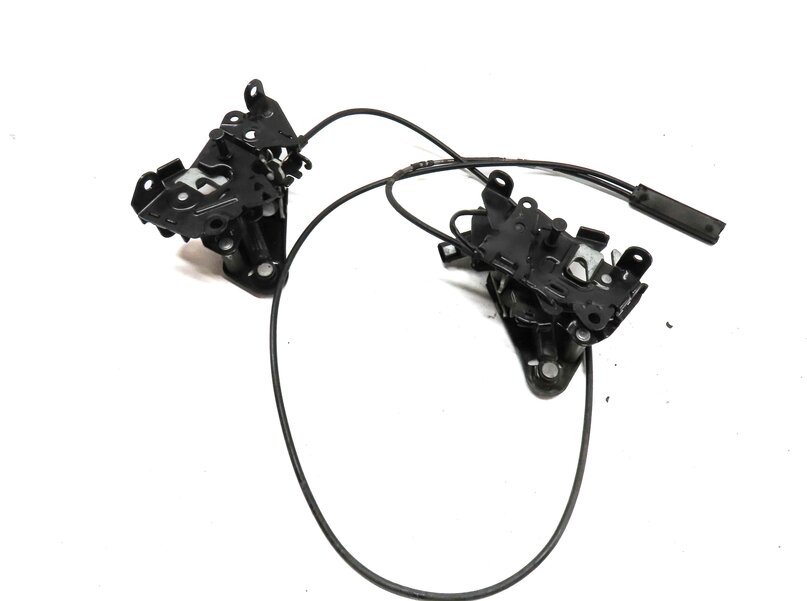 2011 BMW 535i SEDAN (F10) HOOD LEFT & RIGHT LOCK LATCH ACTUATOR SET2 w/ CABLES