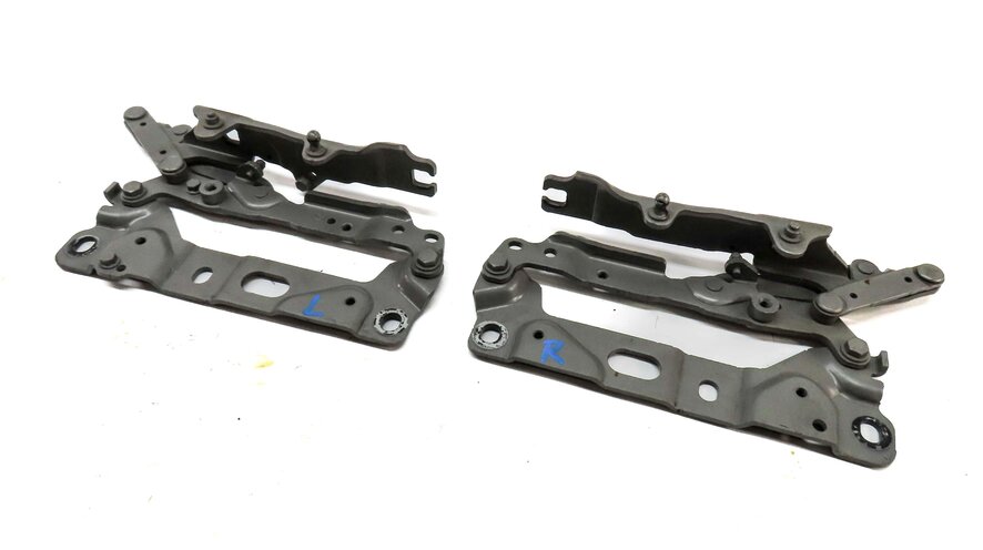2011 BMW 528i 535i 550i F10 LEFT & RIGHT FRONT HOOD HINGE SET2 (CASHMERE SILVER)