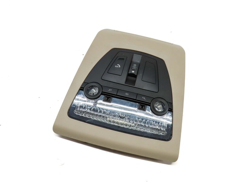 2011 BMW 535i SEDAN (F10) FRONT CENTER ROOF PRIMARY DOMELIGHT ASSEMBLY (BEIGE)