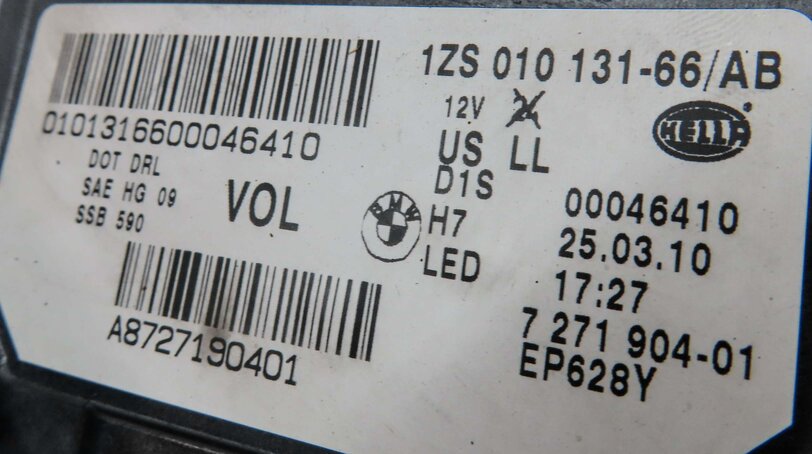 Thumbnail 8: 2011-2013 BMW 528i 535i 550i M5 (F10) RIGHT - XENON HID ADAPTIVE HEADLIGHT LAMP