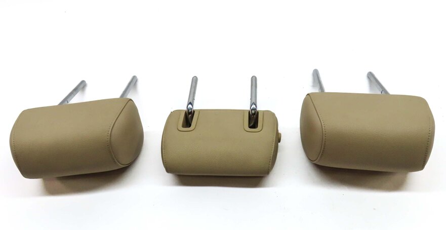 Thumbnail 5: 11-16 BMW GT 5-SERIES (F07 F10) REAR LEFT CENTER RIGHT SEAT HEADREST SET (BEIGE)