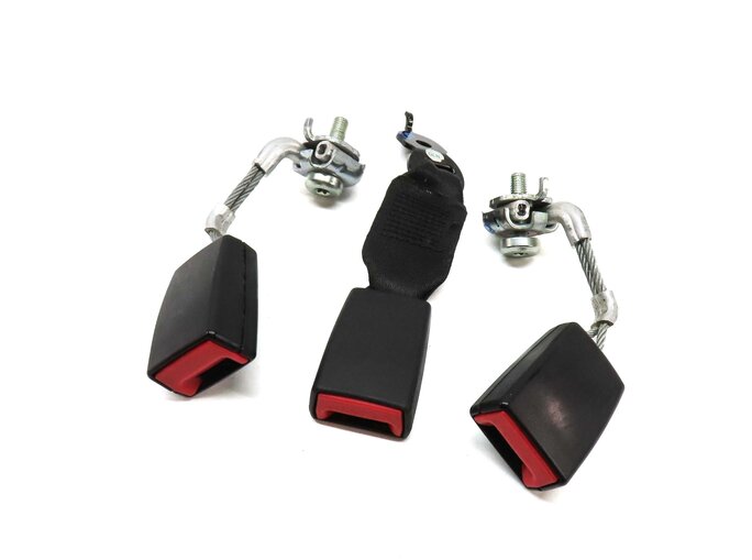 2011 BMW 535i SEDAN (F10) REAR LEFT RIGHT & CENTER SEATBELT BUCKLE RECEIVER SET3