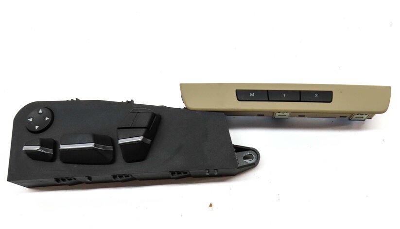 Thumbnail 2: 2011 BMW 535i SEDAN F10 FRONT LEFT SEAT ADJUST ADJUSTMENT SWITCH (BLACK & BEIGE)