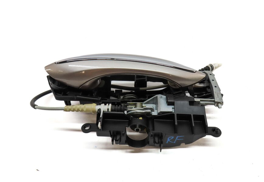 Thumbnail 4: 09-19 BMW 5 6 7 SERIES F01 F10 RIGHT FRONT COMFORT DOOR HANDLE (CASHMERE SILVER)