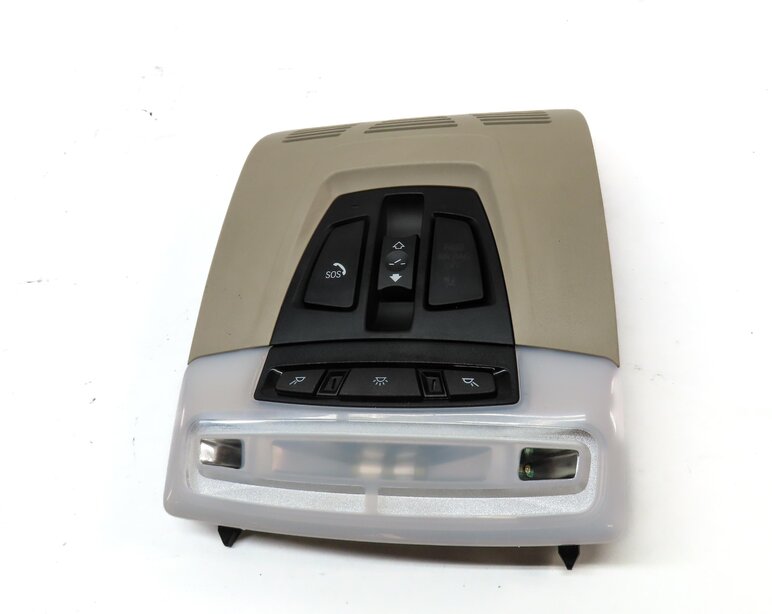 Thumbnail 2: 2015 BMW X5 (F15) FRONT ROOF CENTER PRIMARY DOME LIGHT & SUNROOF BUTTON (Beige)