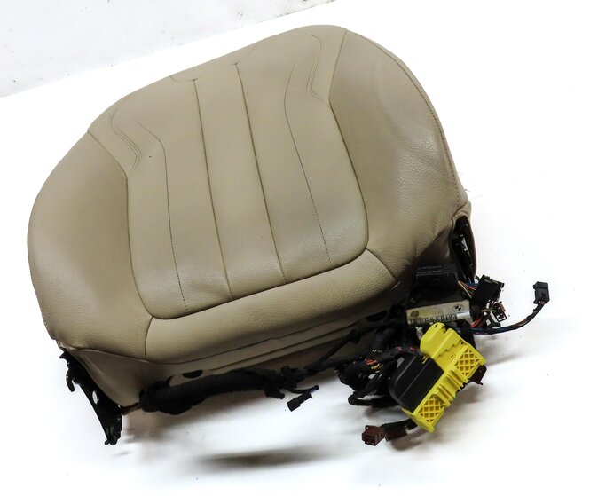 Thumbnail 3: 2015 BMW X5 (F15) FRONT LEFT DRIVER HEATED UPPER SEAT CUSHION (Beige)