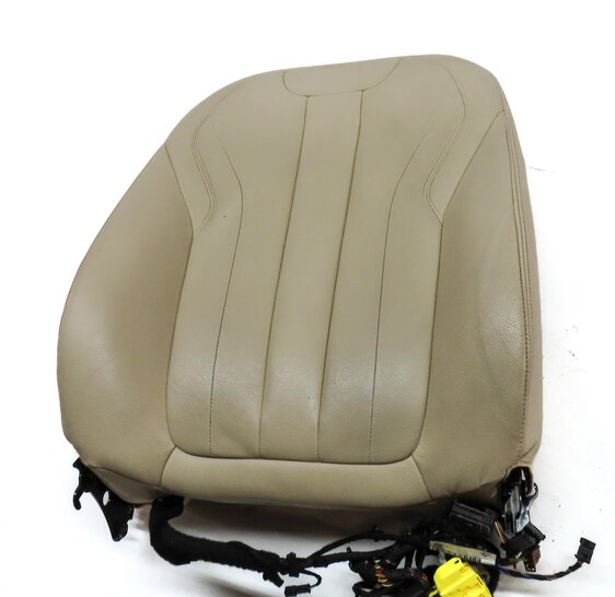 Thumbnail 4: 2015 BMW X5 (F15) FRONT LEFT DRIVER HEATED UPPER SEAT CUSHION (Beige)