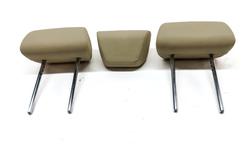 Thumbnail 2: 2015 BMW X5 (F15) REAR 2ND ROW LEFT RIGHT CENTER HEADREST SET 3 (Beige)