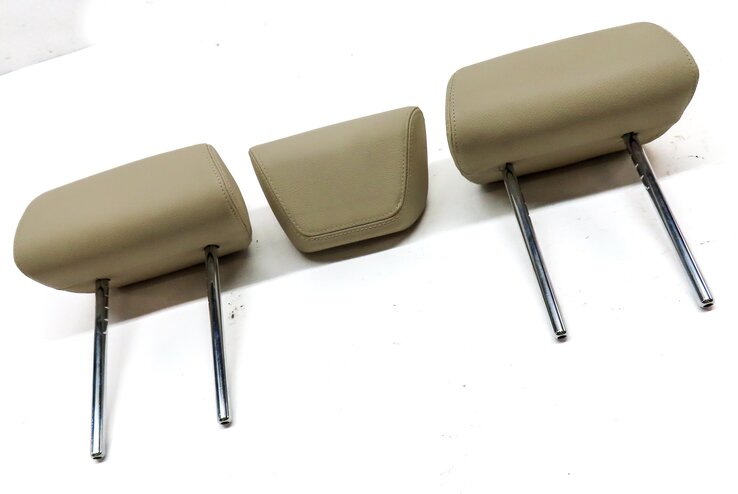 Thumbnail 3: 2015 BMW X5 (F15) REAR 2ND ROW LEFT RIGHT CENTER HEADREST SET 3 (Beige)