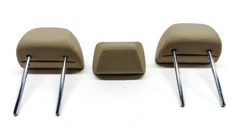Thumbnail 6: 2015 BMW X5 (F15) REAR 2ND ROW LEFT RIGHT CENTER HEADREST SET 3 (Beige)