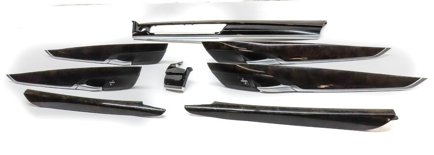 2015 BMW X5 (F15) FRONT REAR LEFT RIGHT DOOR DASH CONSOLE TRIM SET (Poplar Wood)