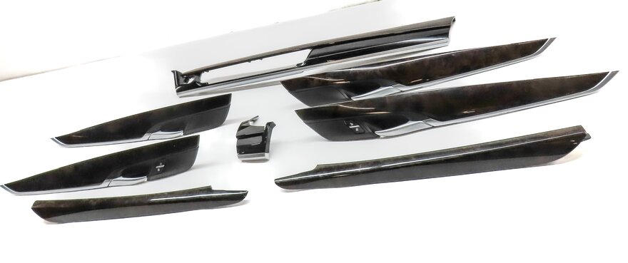 Thumbnail 2: 2015 BMW X5 (F15) FRONT REAR LEFT RIGHT DOOR DASH CONSOLE TRIM SET (Poplar Wood)