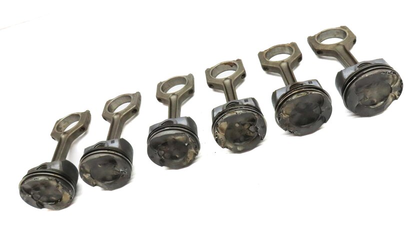 Thumbnail 4: 15-19 BMW 335i 435i 535i 640i 740i X1 X3 X4 X5 X6 - 3.0L N55 ENGINE PISTON SET 6