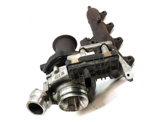 Thumbnail 3: 2014-2018 BMW 328i X3 (F25 F26) 2.0L N47T DIESEL ENGINE TURBOCHARGER w/ MANIFOLD
