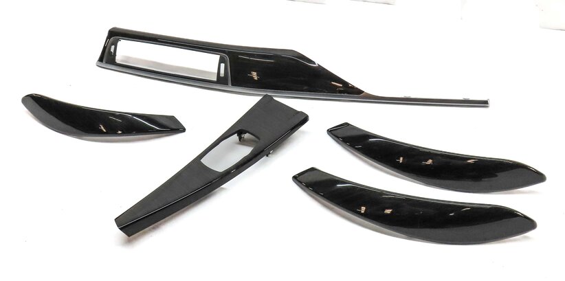 2016 BMW 328d (F30) DOOR DASH CONSOLE FINELINE ANTHRACITE WOOD TRIM SET 5