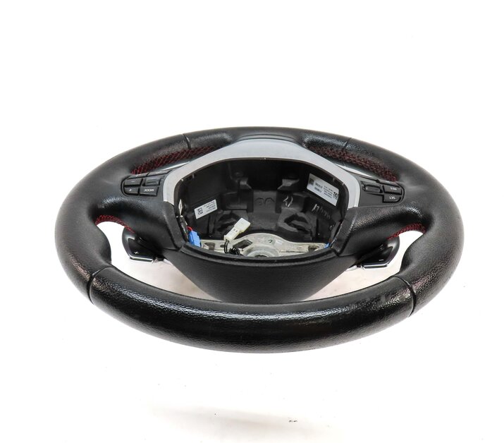 Thumbnail 4: 13-18 BMW 3 4 SERIES F30 F32 3 SPOKE STEERING WHEEL w/ SWITCHES PADDLES (BLACK)