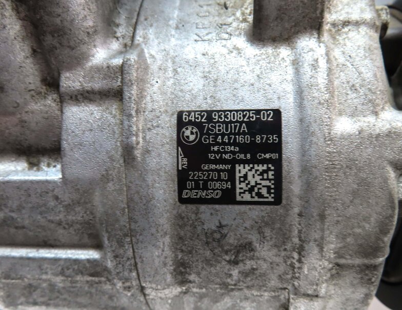 Thumbnail 7: 2016-2018 BMW 328d (F30) 2.0L TURBO DIESEL N47T ENGINE A/C COMPRESSOR