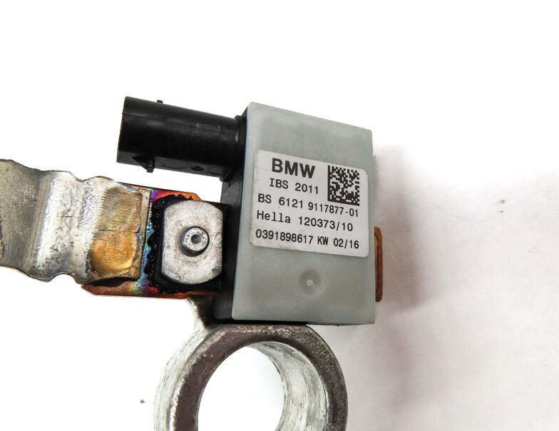 Thumbnail 5: 2016 BMW 328d (F30) NEGATIVE BATTERY CABLE w/ INTELLIGENT BATTERY IBS MODULE
