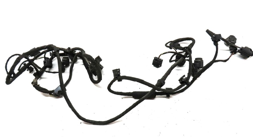 Thumbnail 2: 2014 AUDI Q7 (4L) FRONT PARK ASSIST PDC SENSOR SET4 (WHITE) w/ WIRE HARNESS
